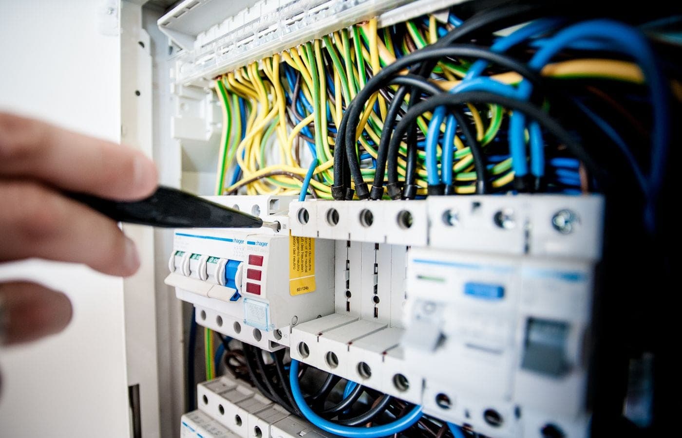 Representative electrical contractor photograph; no pictured business is for sale