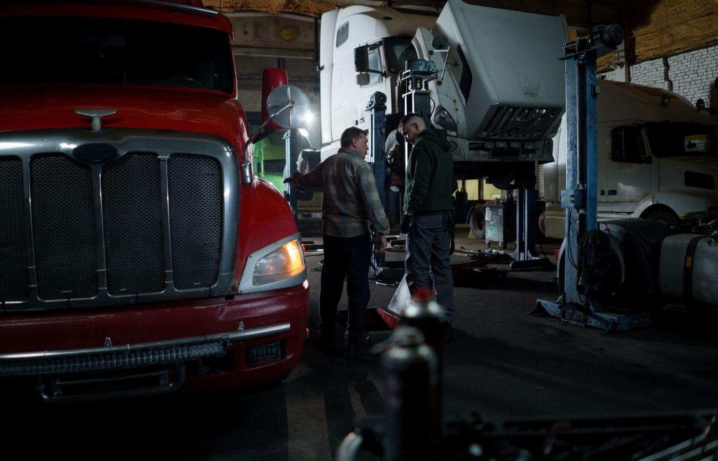 Representative fleet maintenance photograph; no pictured business is for sale